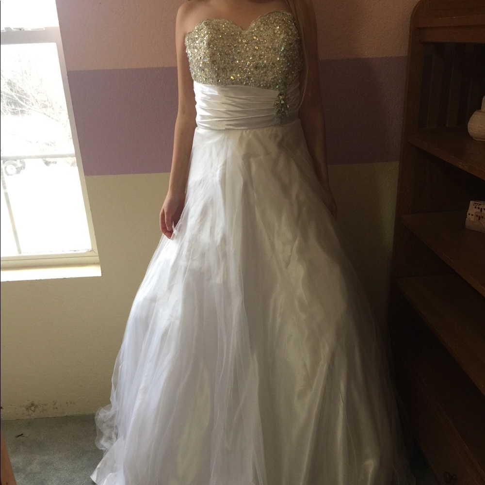 White princess wedding gown